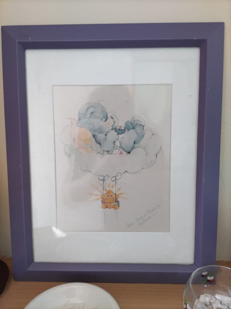 超貴重☆ケアベア☆ベッドタイム・ベビー☆elenaサイン付イラスト