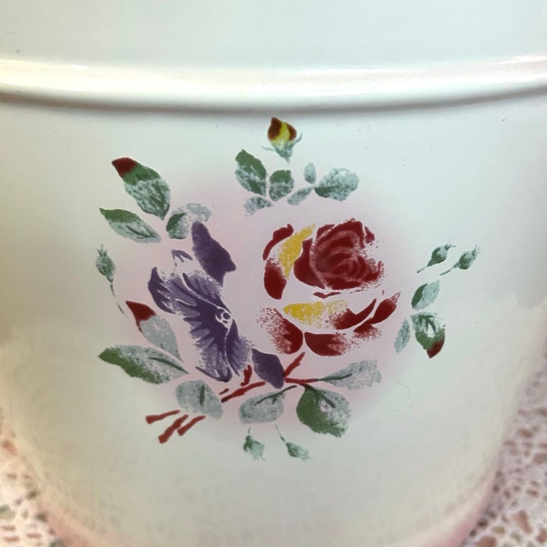 ♡ imane イマン プリンセスローズ ホーロー 蓋付きバケツ 大 レア ♡