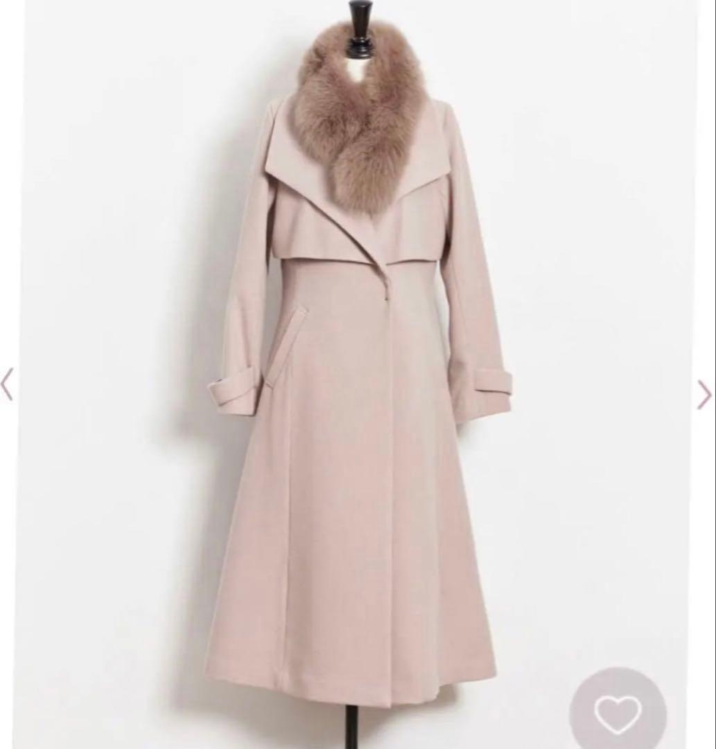 【限定価格】ファー付きロングコート Noela