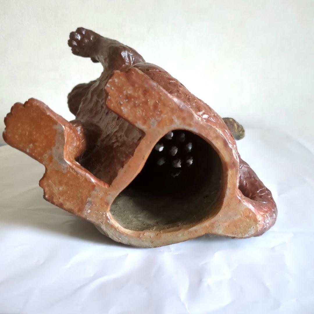 備前焼　招き猫　香炉