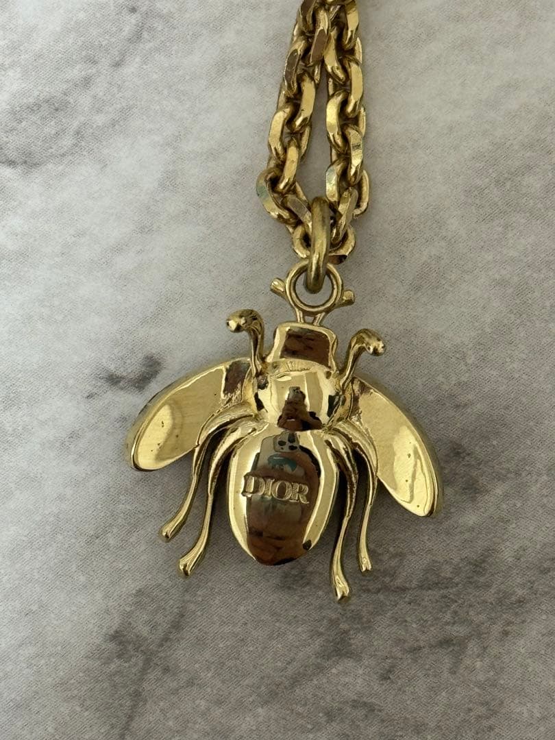 DIOR（ディオール）　蜂　ネックレス　ゴールド