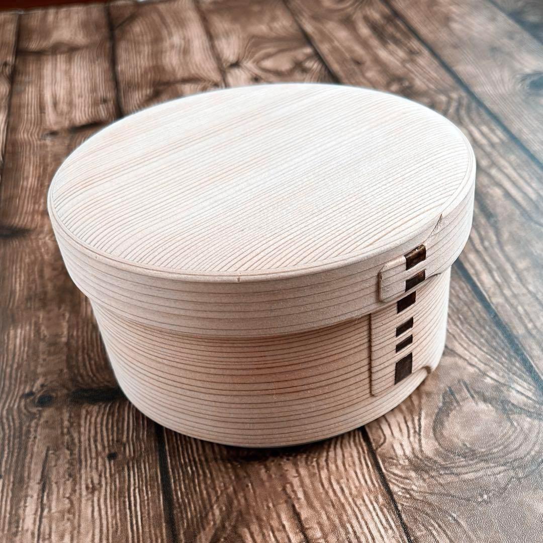 【本日限定】柴田慶信商店　曲げわっぱ　白木の丸弁当箱