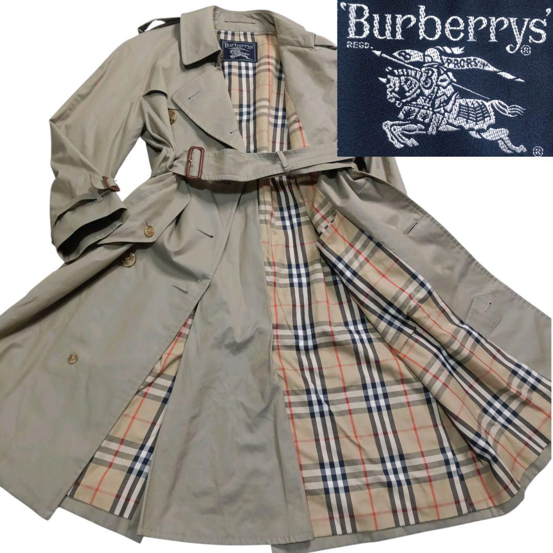 ✨BURBERRY 英国製 ノバチェック ダブル ベルト付 トレンチコート M