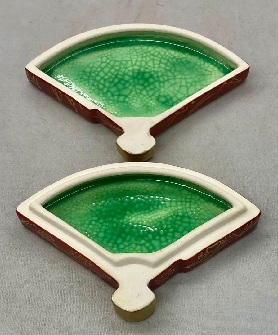 B565s 「開扇文 香合」橋本永豊造　共箱　鴛鴦　花散し　香道具　茶道具