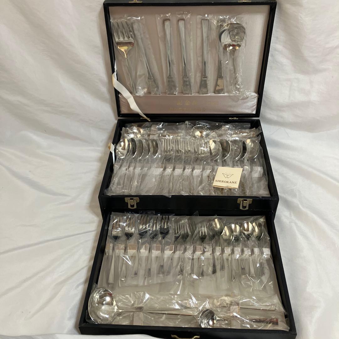 〈未使用品〉 Todai 18/8高級カトラリーセット45本 shirokane