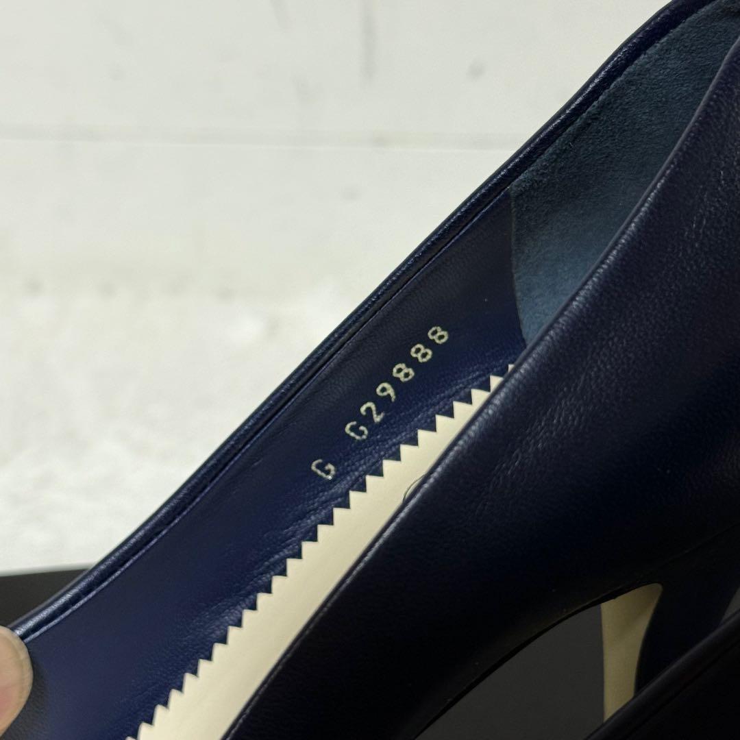 ⭐️新品未使用⭐️　CHANEL　シャネル　パンプス　ハイヒール　ネイビー　レザー