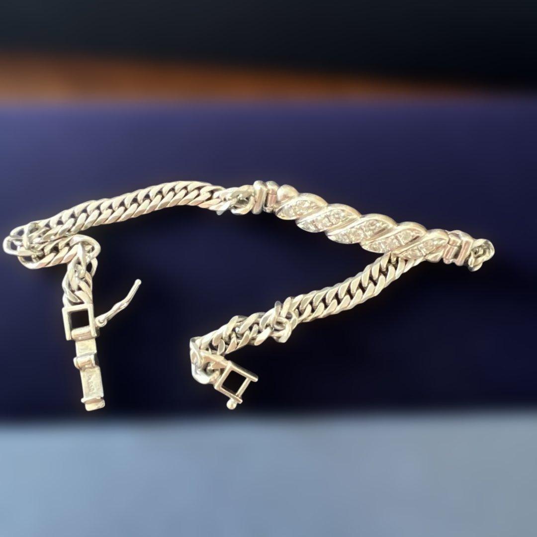 プラチナ850 ダイア0.5 ユニセックス　ブレスレット