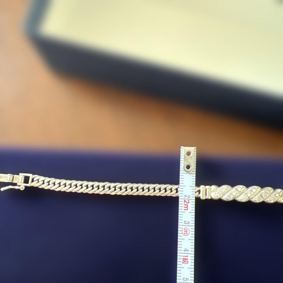 プラチナ850 ダイア0.5 ユニセックス　ブレスレット