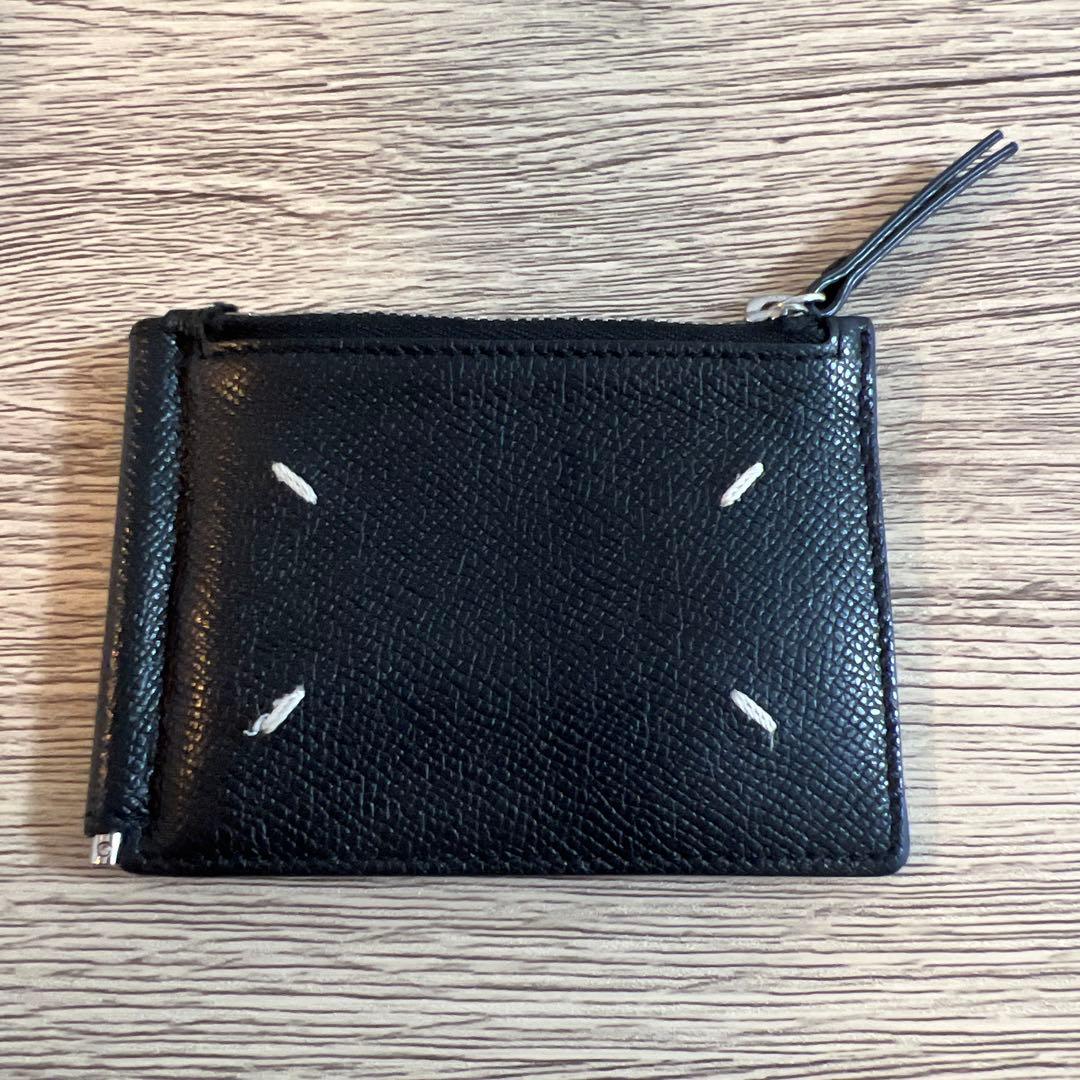 Maison Margiela メゾンマルジェラ ブラックレザー マネークリップ