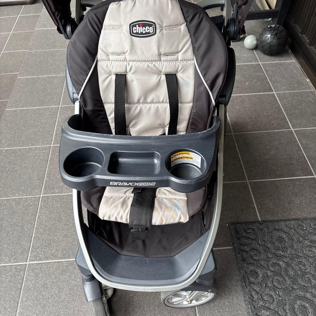 Chicco 二人乗りベビーカー シャンパン