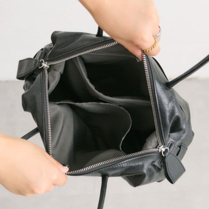 新品 タグ付き イアパピヨネ 本革 380g ロングハンドルボストンバッグ