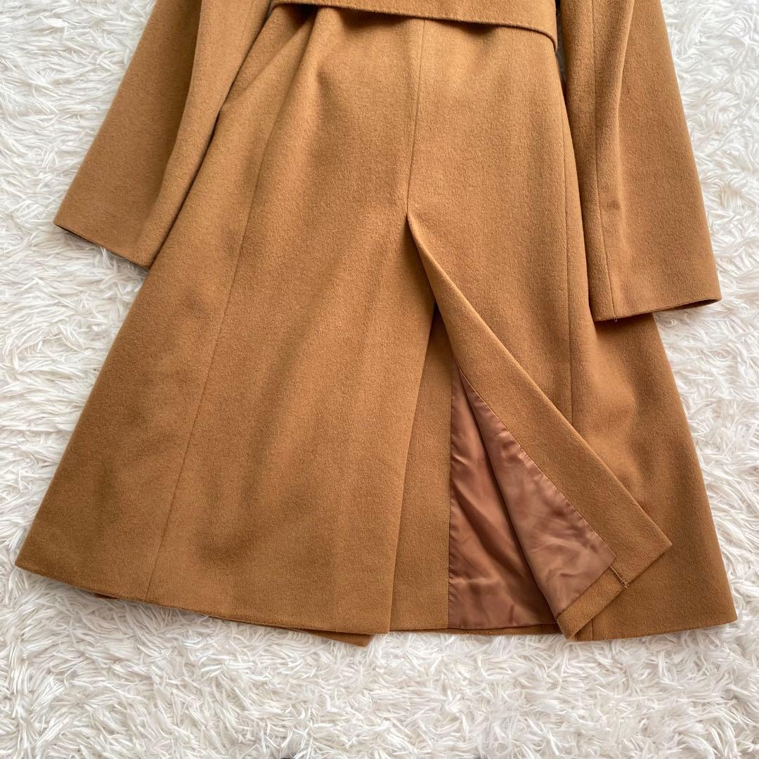 極美品✨ANAYI 高級ロングコート カシミヤ100 女優襟 ベルト キャメル