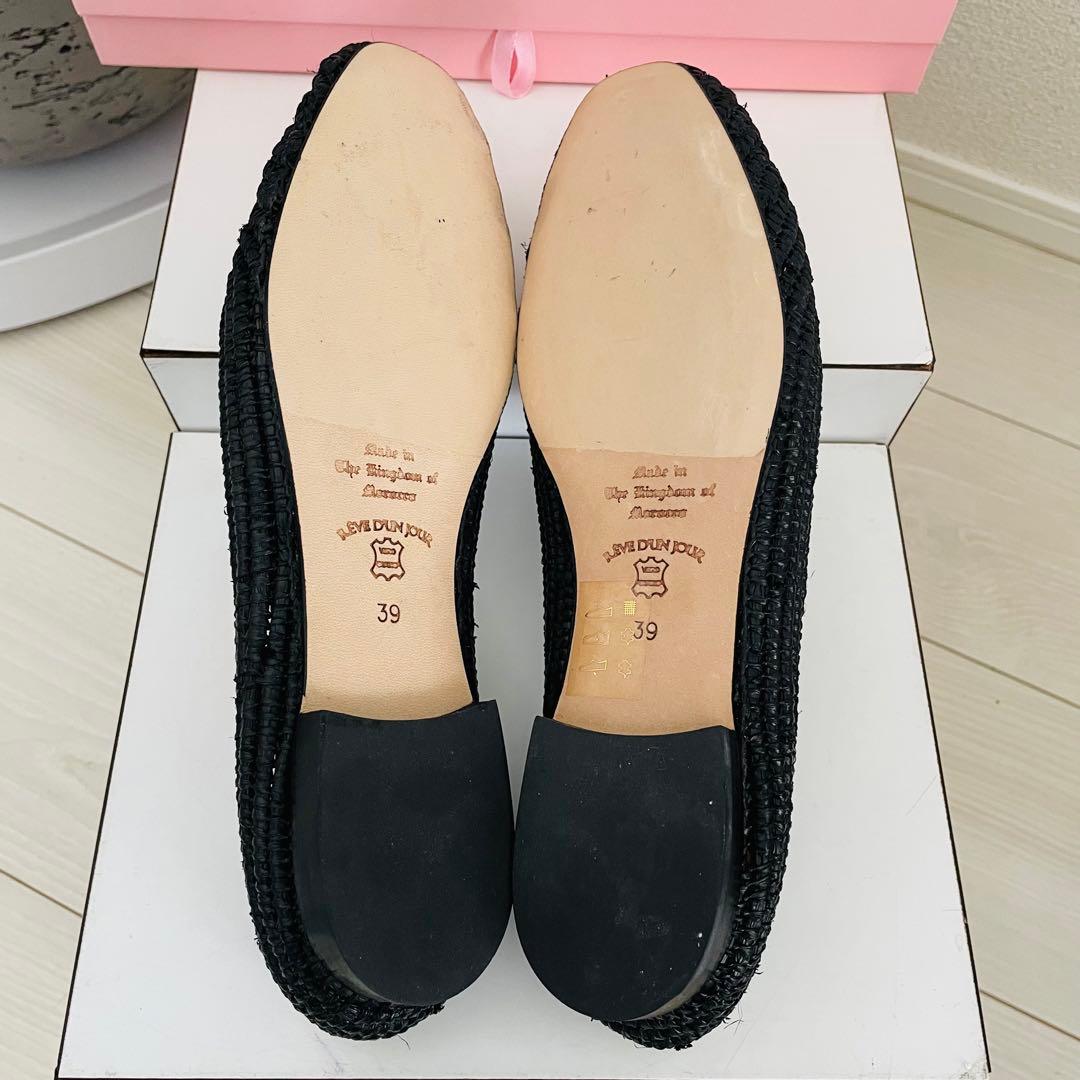 新品 REVE D'UN JOUR 39 ラフィア フラット 定価18700円