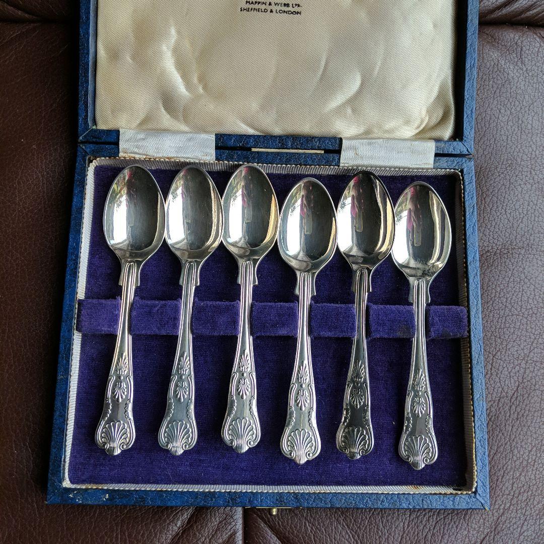銀器　シルバー・カトラリー　MAPPIN ＆WEBB スプーン6本セット