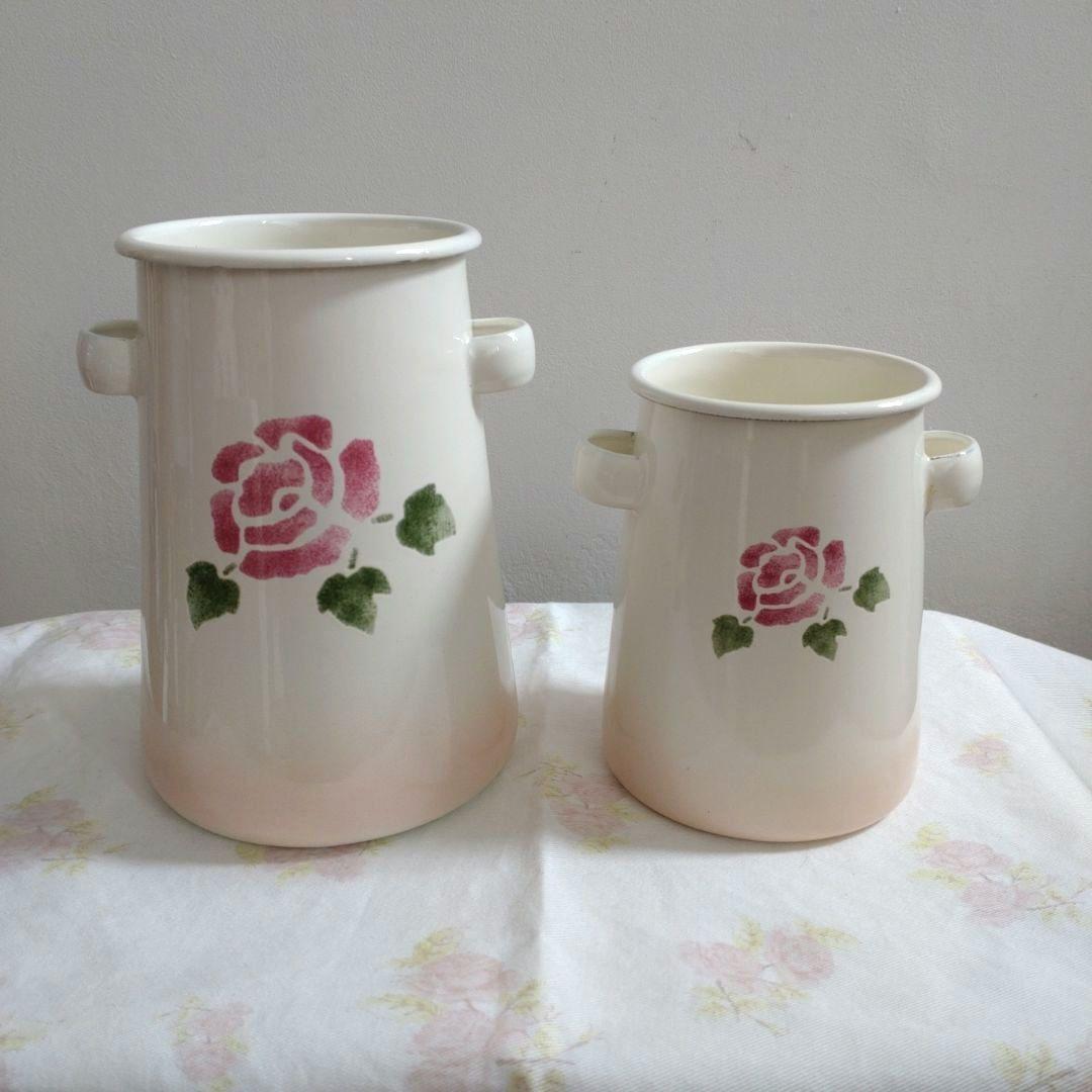 マニーローズ　ホーロー　ツール立てセット