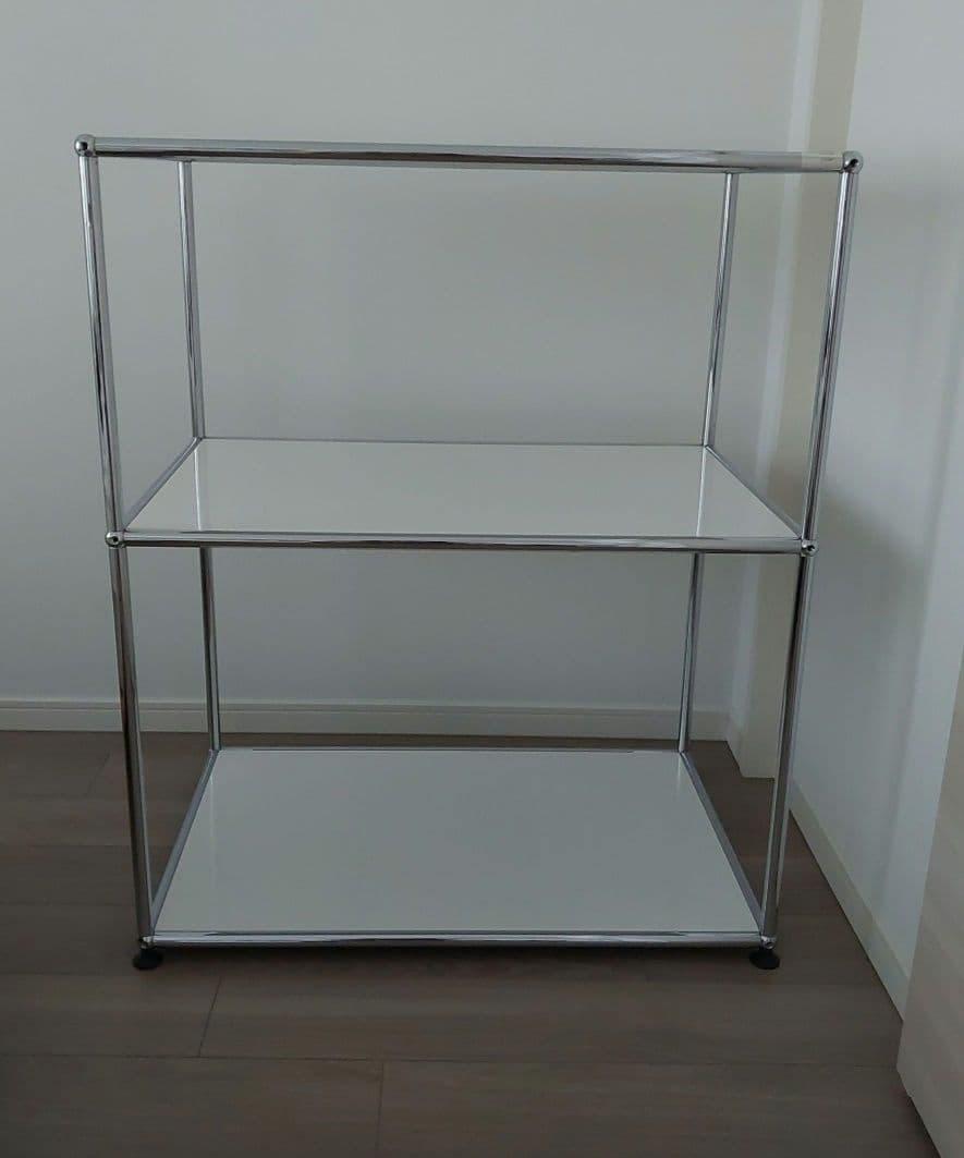 USM Haller ハラーシステム 2段シェルフ ホワイト キャビネット