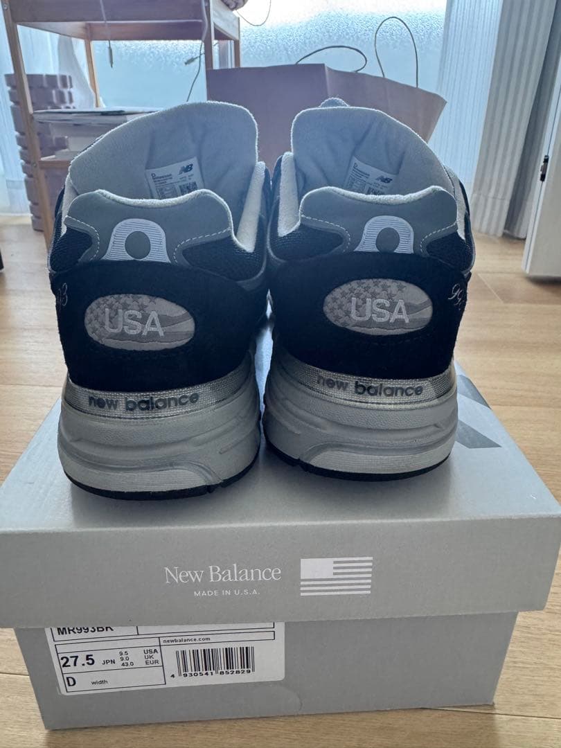 ニューバランス25年復刻　MR993BK 27.5 名古屋ゲートタワー購入品。