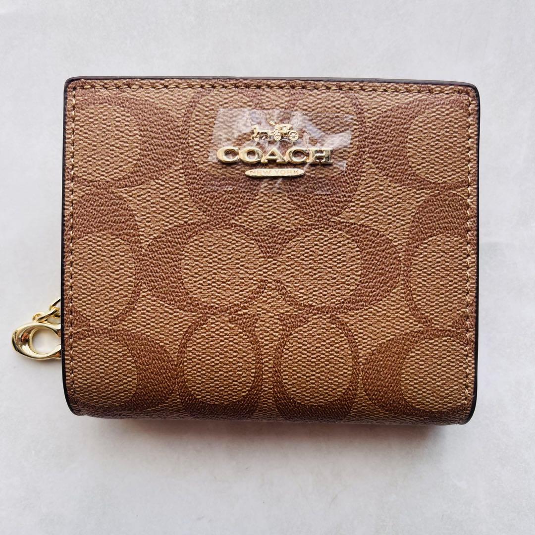 新品　コーチ　ミニ財布　財布　レディース　二つ折り
