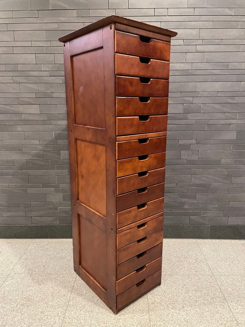 はやし　レトロ 高級ハイキャビネット タワー レターケース　１5段