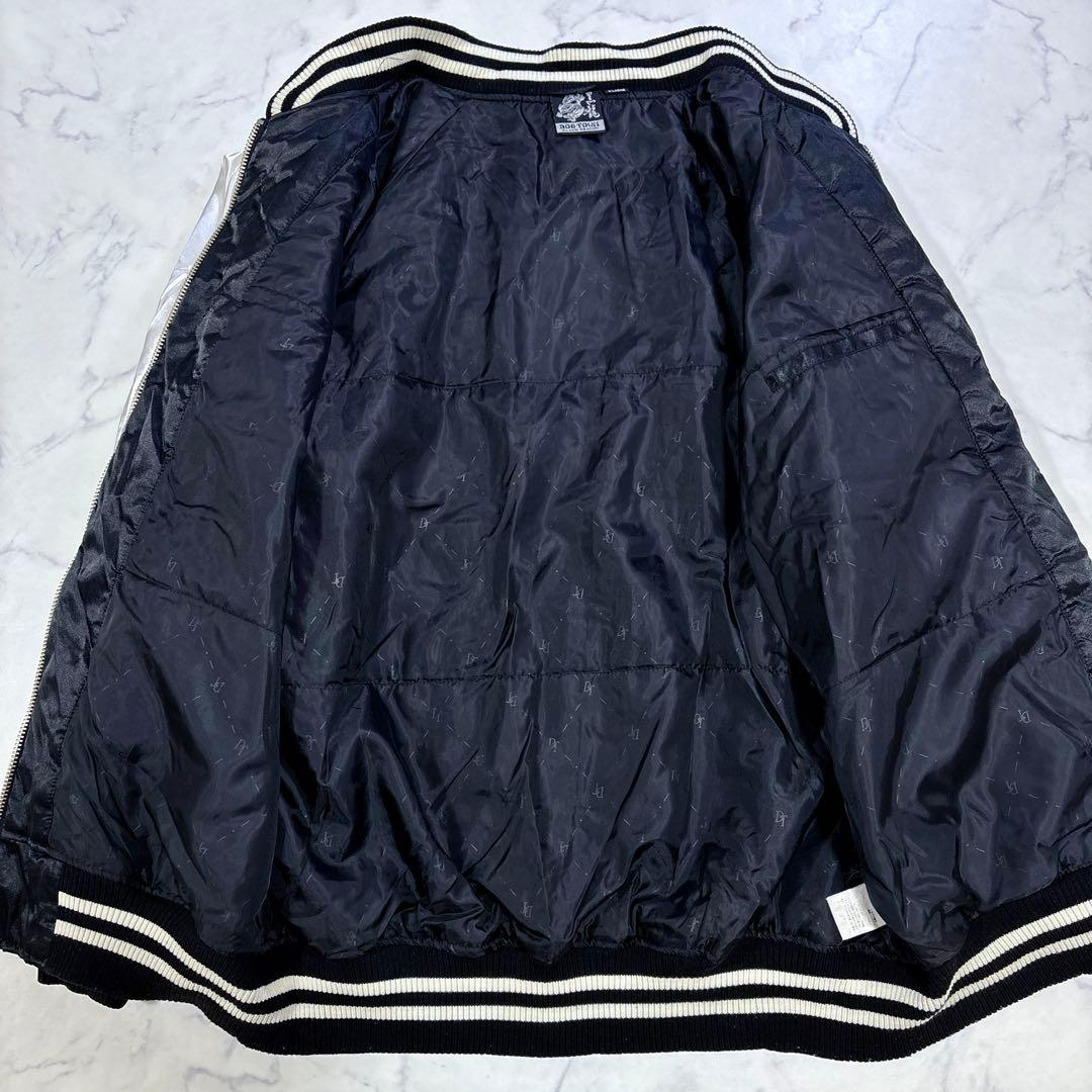 DOG TOWN ブラックドラゴン スカジャン 黒龍 刺繍 XL 中綿 サテン