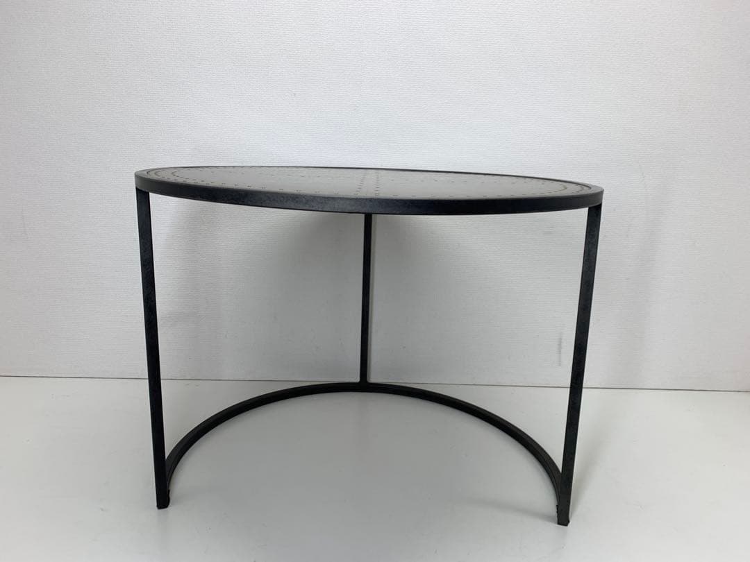 関家具 エルマ ラウンドサイドテーブル60 真鍮板 Φ60cm