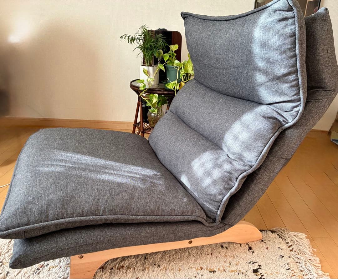 【完成品/組立不要】不二貿易 ダブルクッション 座椅子 ソファ 1人掛け