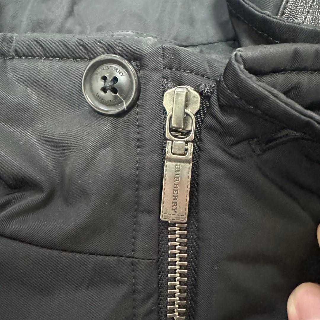 バーバリーロンドン　トレンチコート　首羊革　ブラック