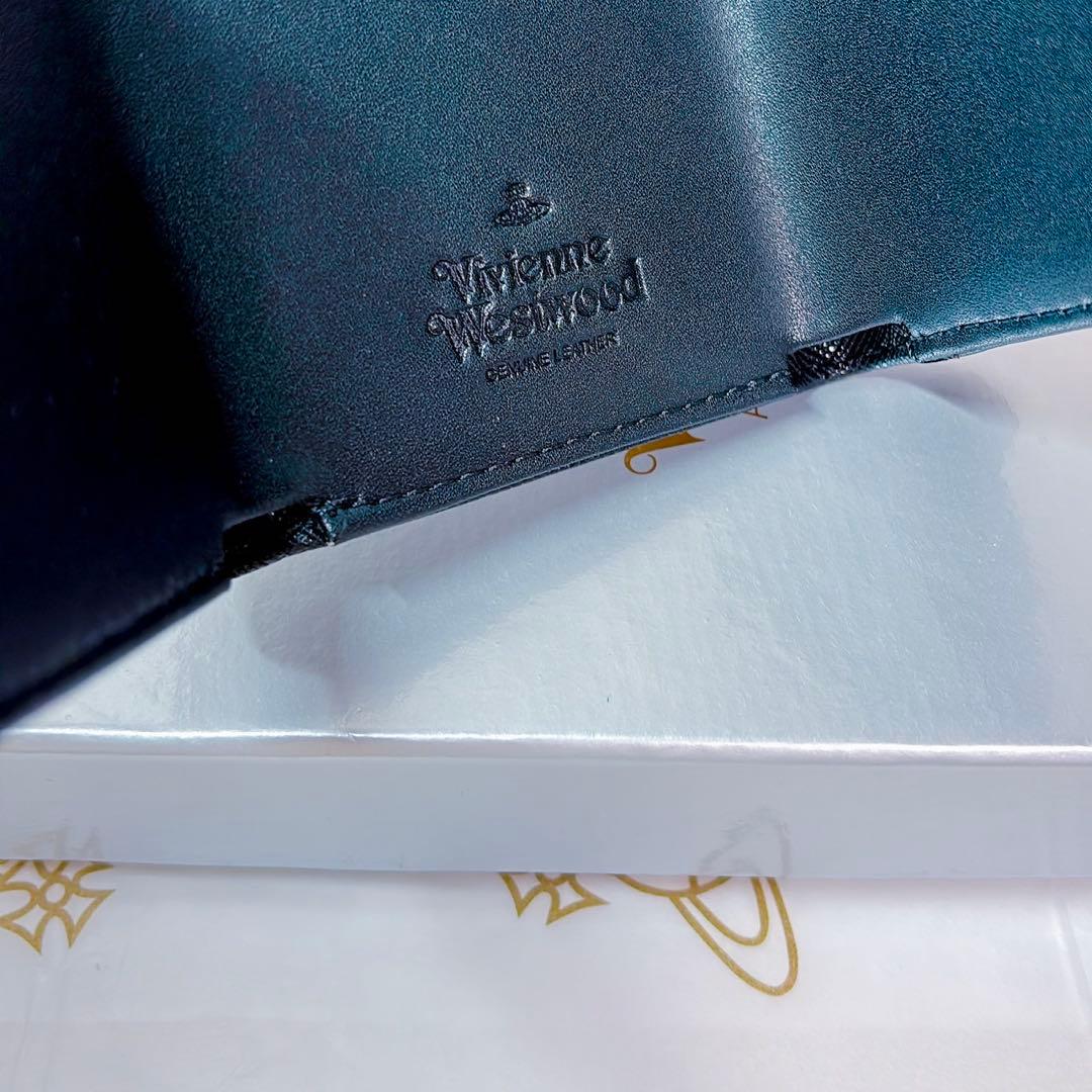 【新作‎ショッパー付】Vivienne Westwood 3つ折り財布 ブラック