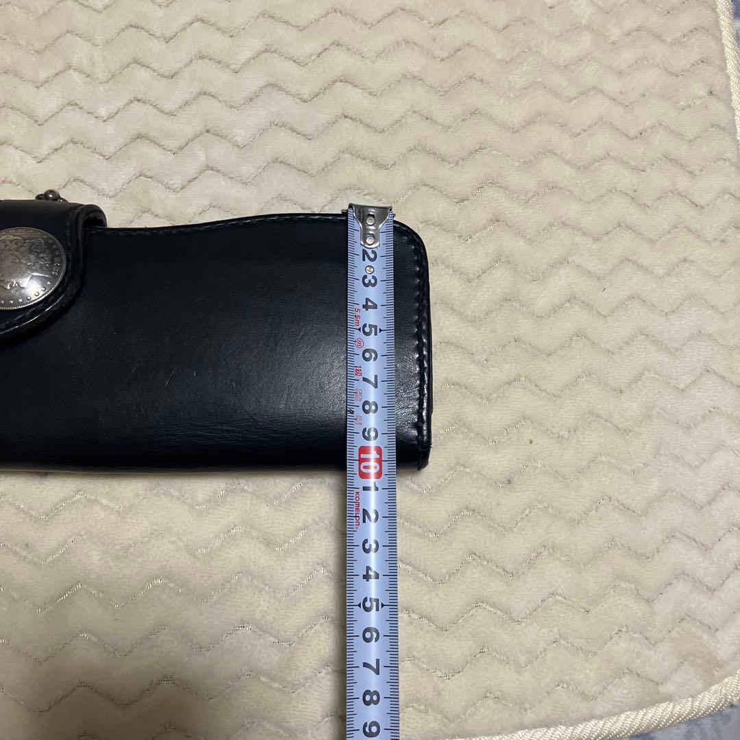 (訳あり)バイカーズ　ロングウォレット　レザー　　レザーウォレットチェーン