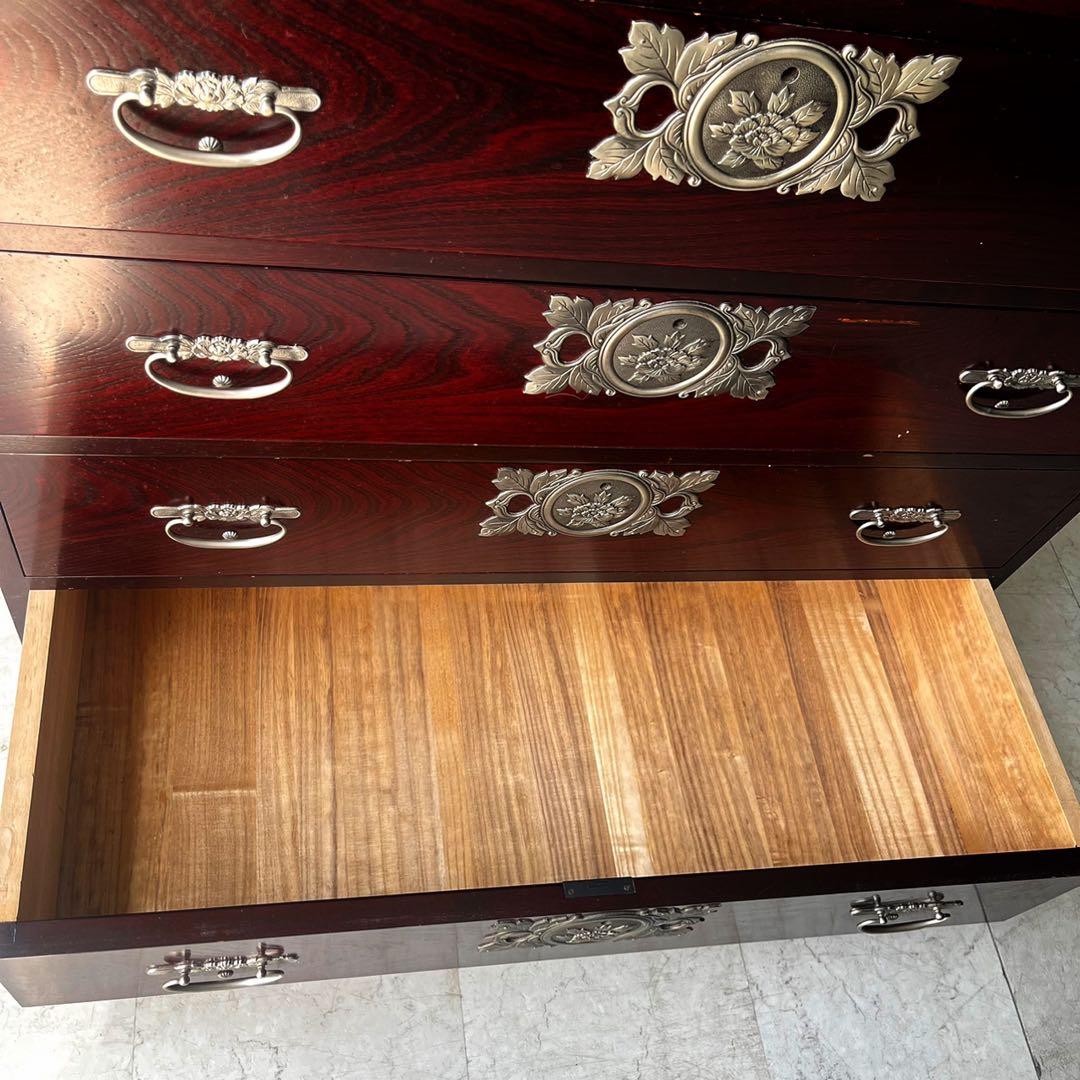 取付無料！二本松伝統家具 田中家具 ケヤキ アンティーク和ダンス モダンチェスト