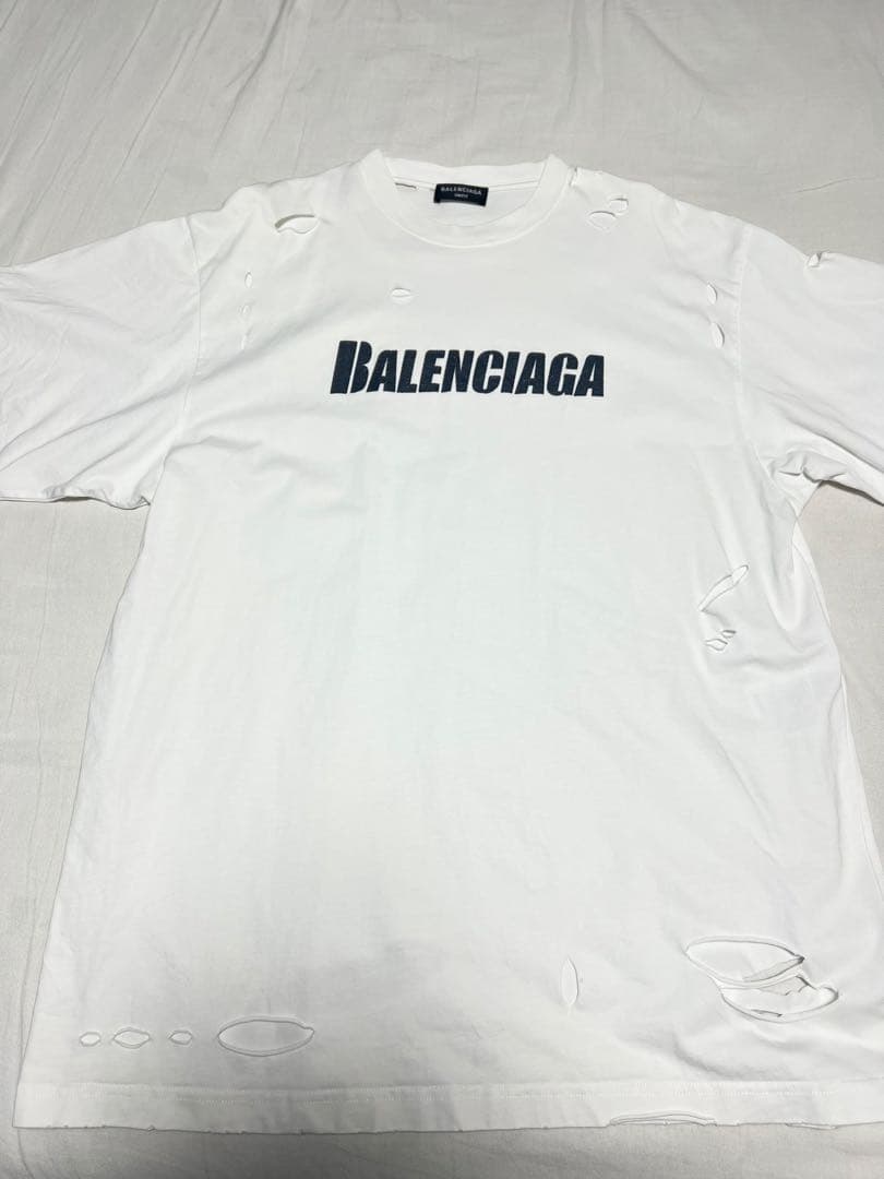 BALENCIAGA バレンシアガ 21SS デストロイオーバーサイズTシャツ