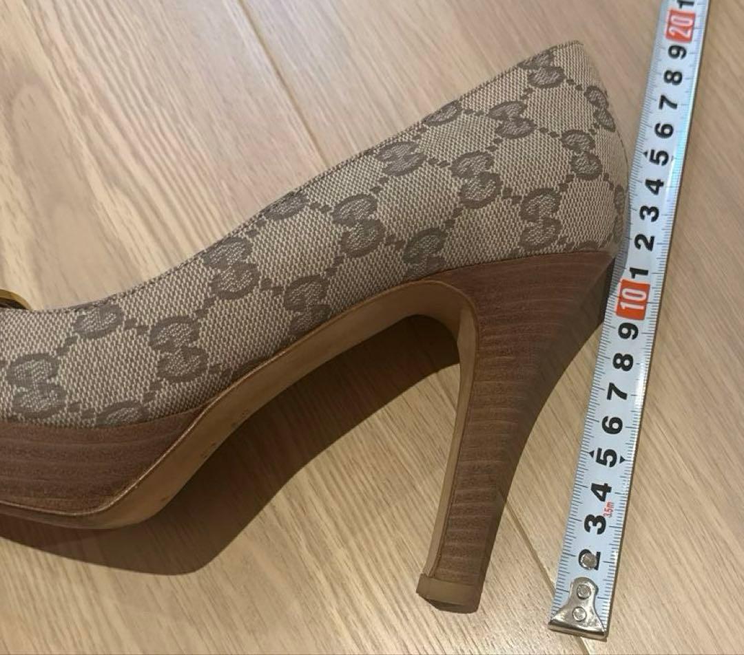 GUCCI レディース　オープントゥ　パンプス　ホースビット　37