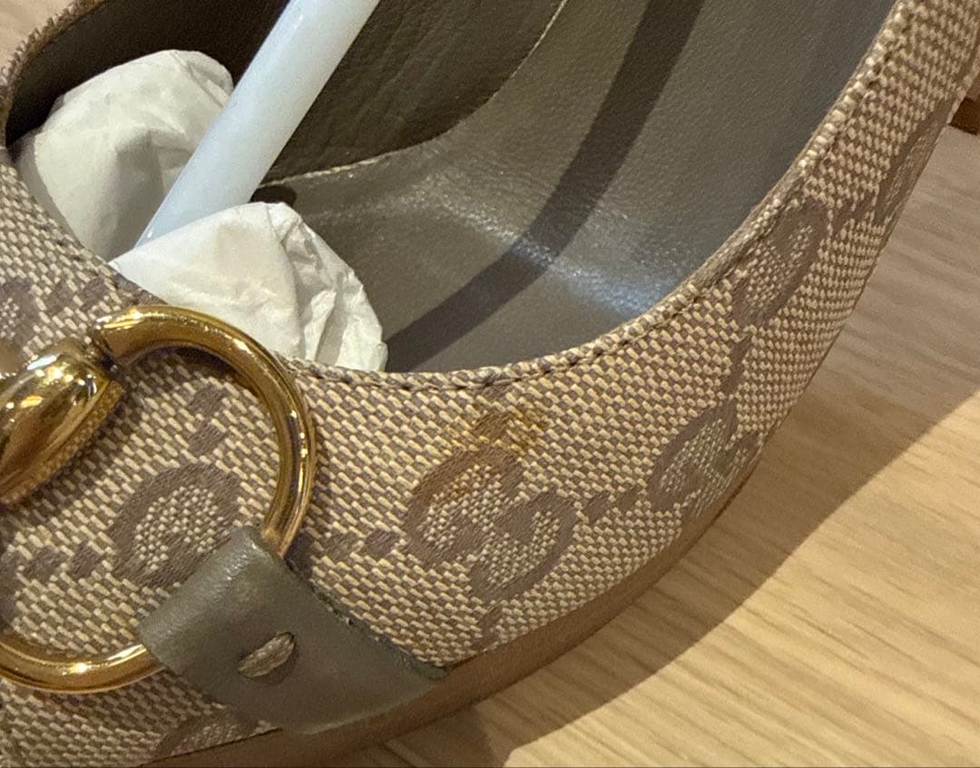 GUCCI レディース　オープントゥ　パンプス　ホースビット　37