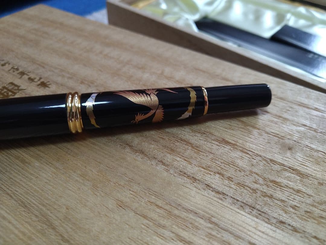 新品未使用品 呉竹 DAY140-30 万年毛筆夢銀河蒔絵物語 瑞鳥鳳凰 筆ペン