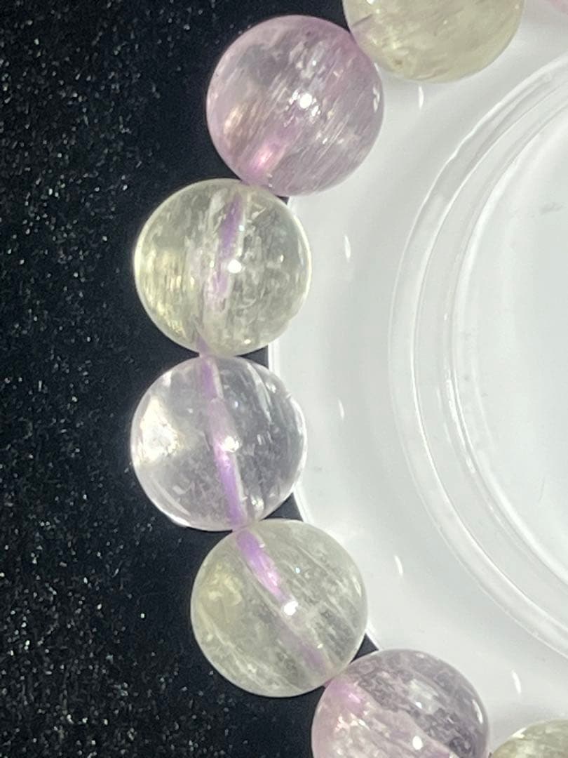 イ*タ様 3088 希少 大玉 超高品質 クンツァイト ブレスレット オールドス