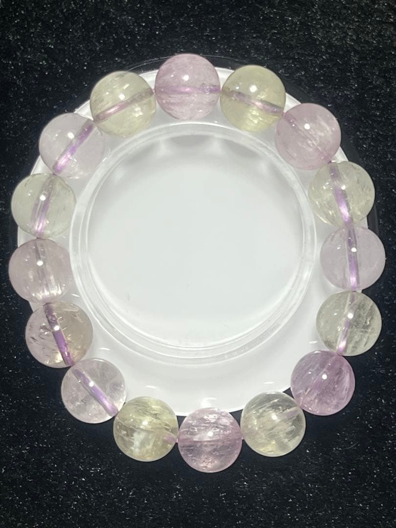 イ*タ様 3088 希少 大玉 超高品質 クンツァイト ブレスレット オールドス