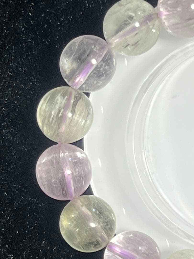 イ*タ様 3088 希少 大玉 超高品質 クンツァイト ブレスレット オールドス