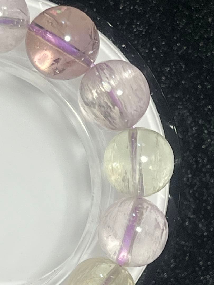 イ*タ様 3088 希少 大玉 超高品質 クンツァイト ブレスレット オールドス