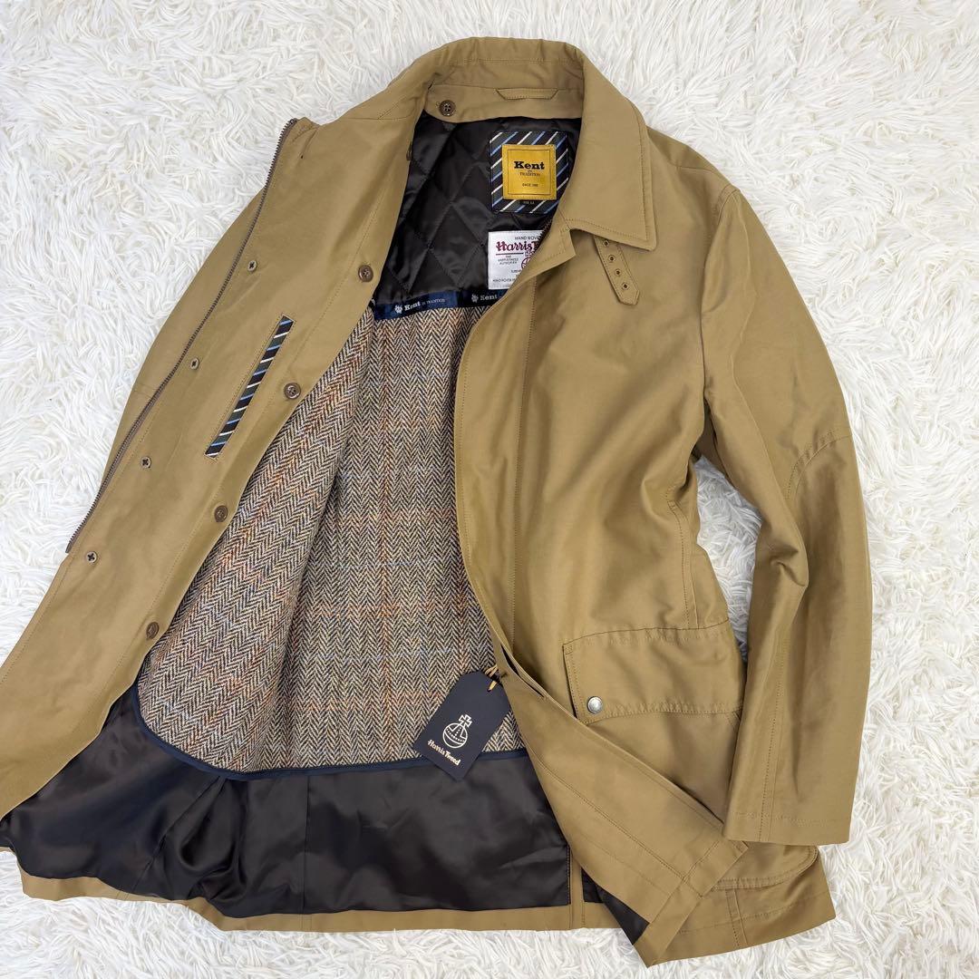 新品タグ付き！ケント × ハリスツイード 60/40クロス ミドル丈コート M