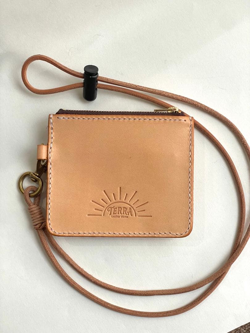 姫路レザー ネックウォレット ヌメ革 ユニセックス 本革　植物タンニン　ミニ財布