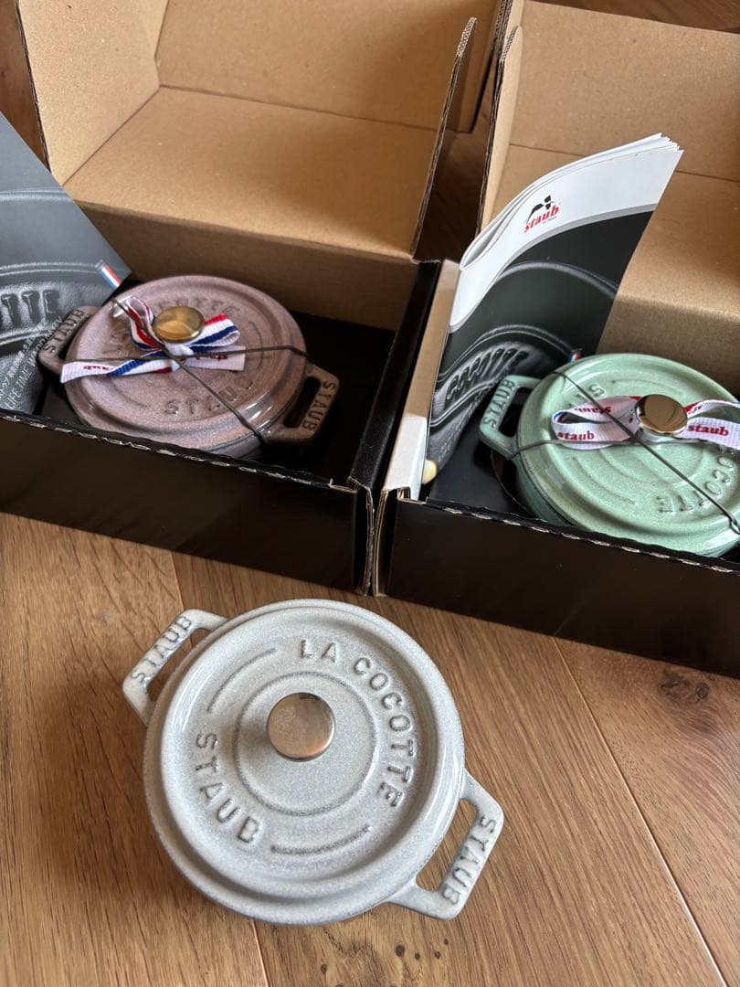 staub ストウブ ココット 10cm セージグリーン シフォンローズ