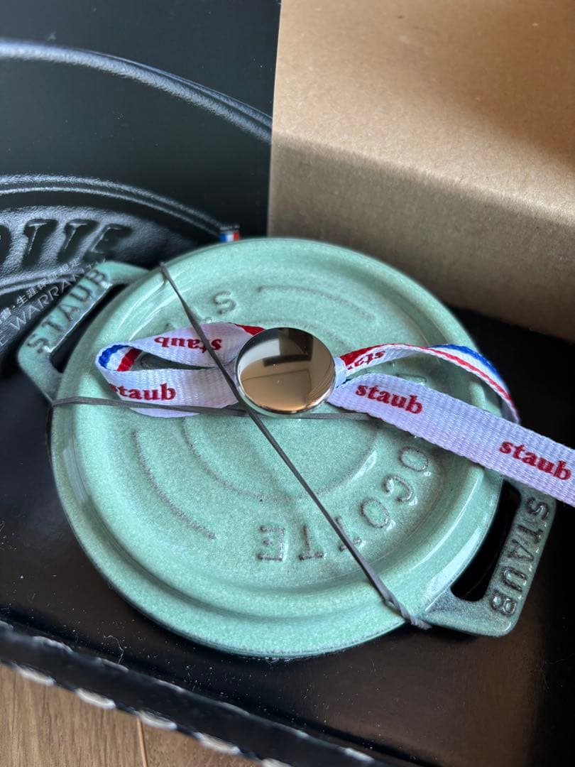 staub ストウブ ココット 10cm セージグリーン シフォンローズ