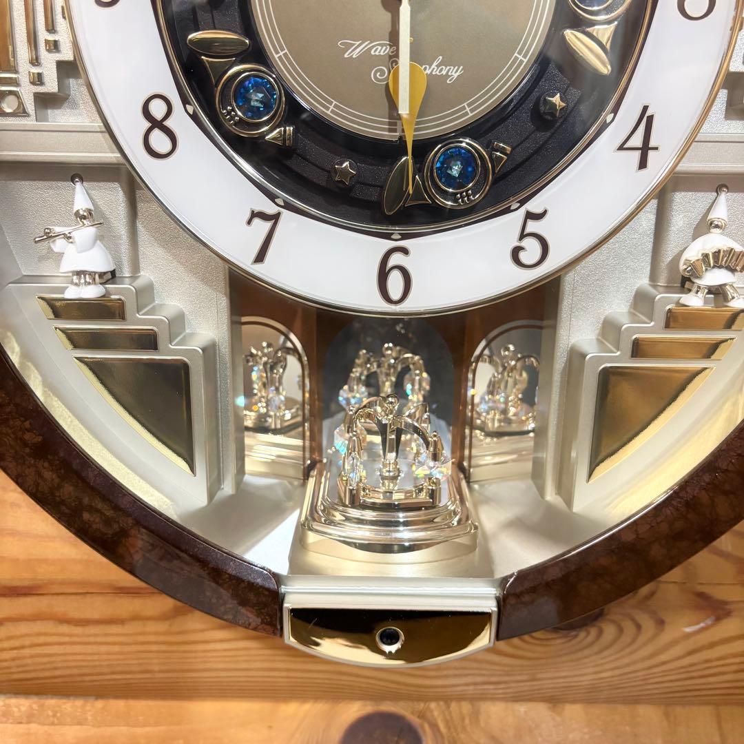 【廃盤品】SEIKO セイコー からくり 掛け時計 電波時計 30曲収録