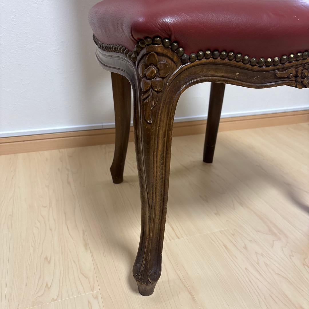 イスヤ商会　ダイニングチェア　イス　ロココ調　猫脚　レザー　レトロ　洋風　アダル