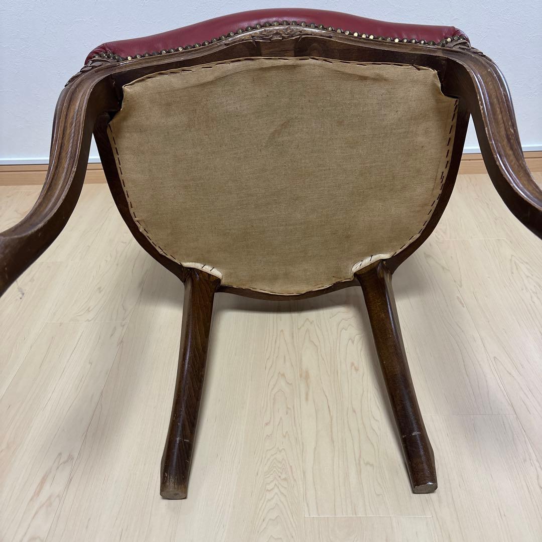 イスヤ商会　ダイニングチェア　イス　ロココ調　猫脚　レザー　レトロ　洋風　アダル