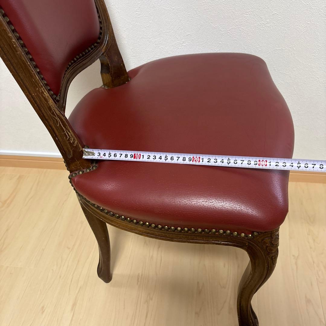イスヤ商会　ダイニングチェア　イス　ロココ調　猫脚　レザー　レトロ　洋風　アダル
