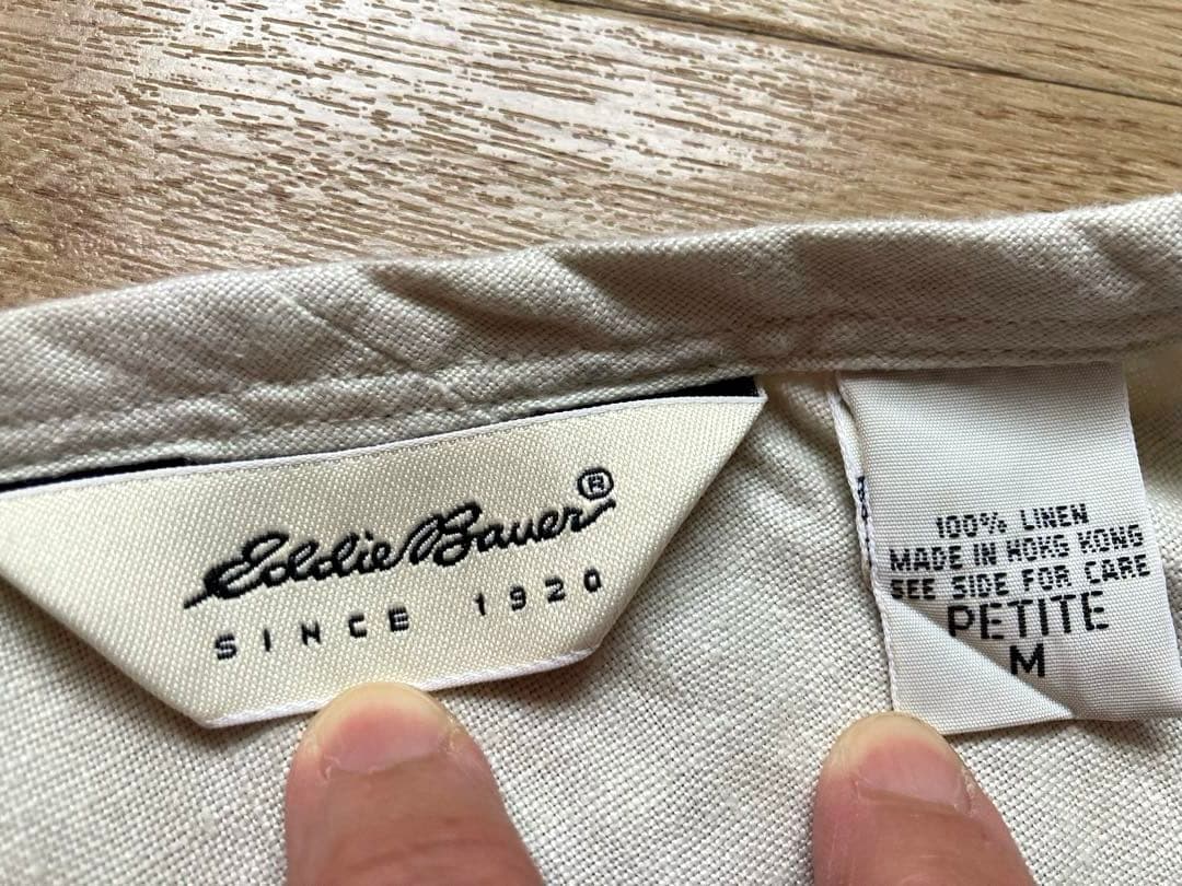 [新品]  Eddie Bauer エプロン　リネン100%　生成