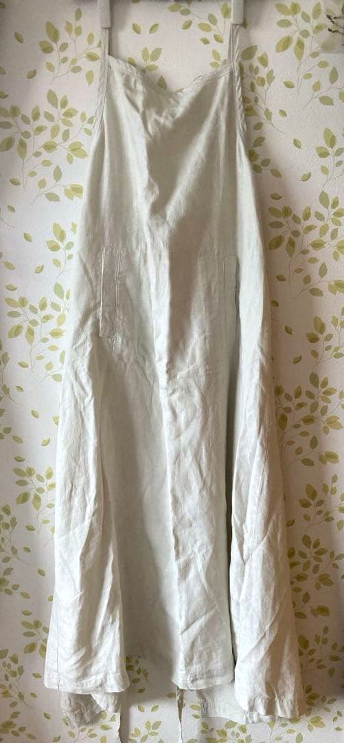 [新品]  Eddie Bauer エプロン　リネン100%　生成