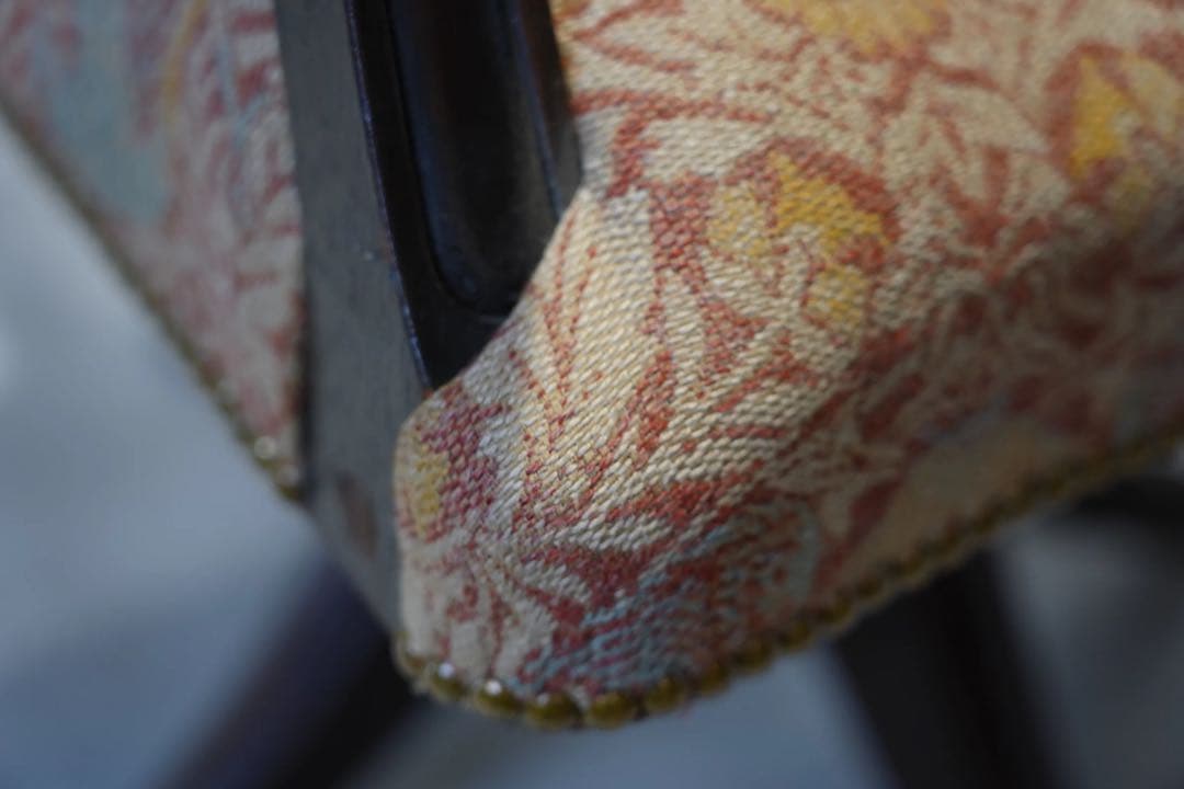 ドクターチェア　大正時代　アンティーク　Japanese antique 張替済