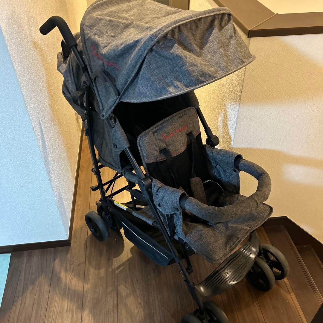 【訳あり】キンダーワゴン　Kinder wagon折りたたみ式二人乗りベビーカー